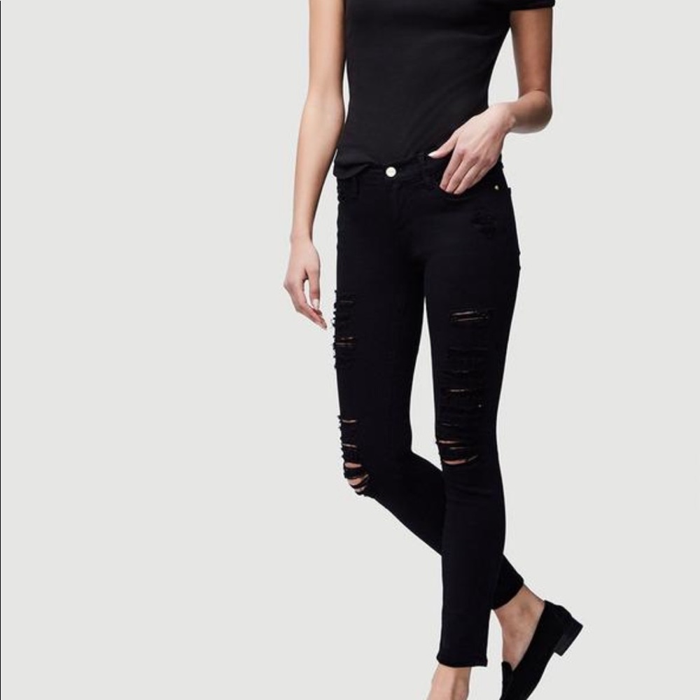 Frame Women’s  Le Color Rip Skinny Jeans.